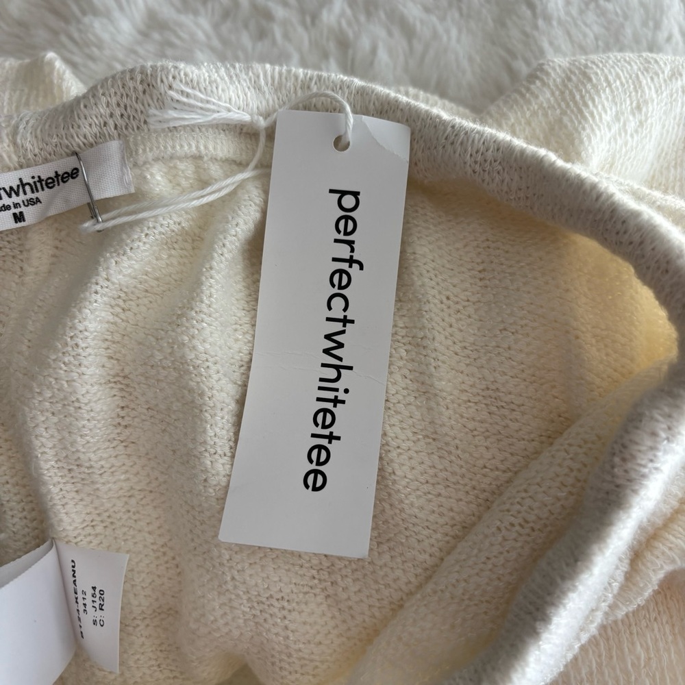 perfectwhitetee White Cozy Track Pants - Picture 11 of 13